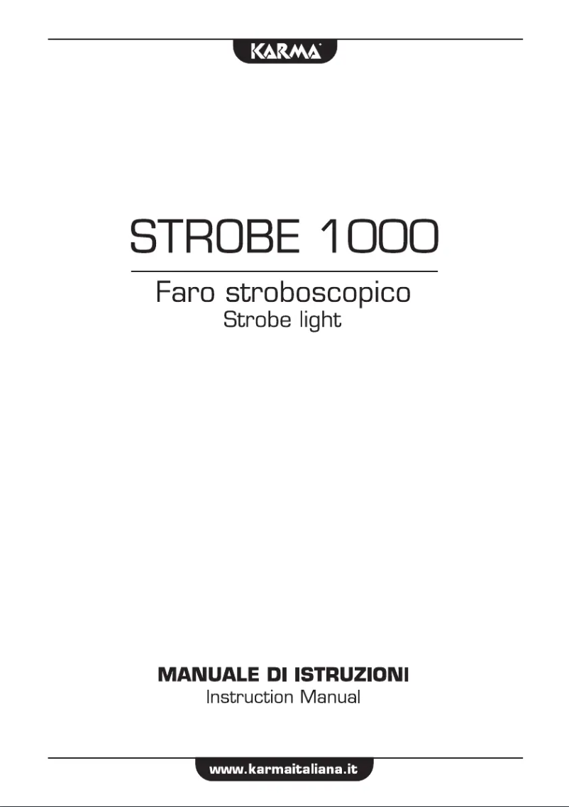 Página nº 1 - Manual de usuario Karma STROBE 1000
