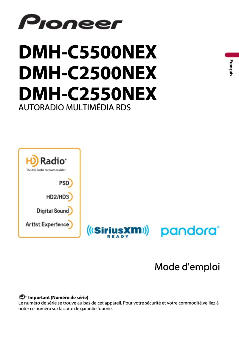 Imagen de la primera página del manual del dispositivo DMH-C2550NEX