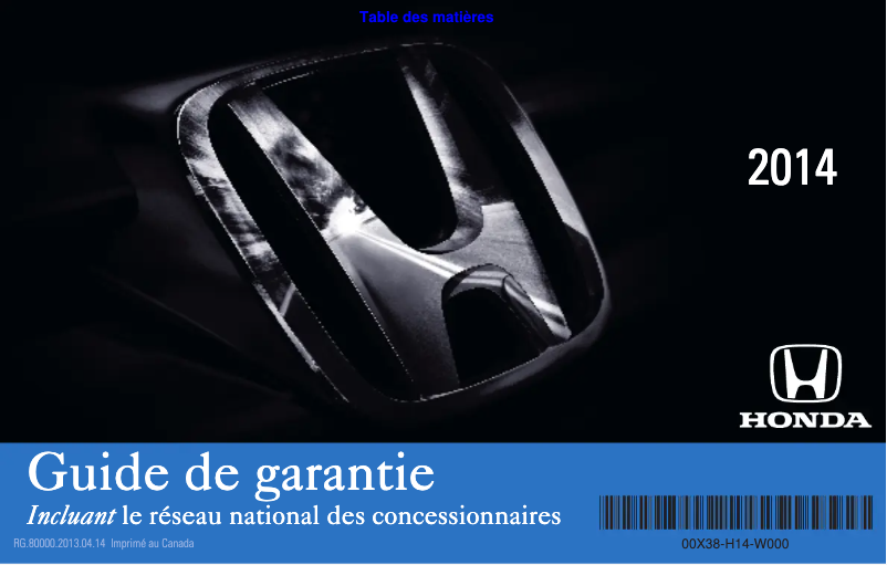 Página nº 1 - Manual de uso y mantenimiento Honda Civic (2014)