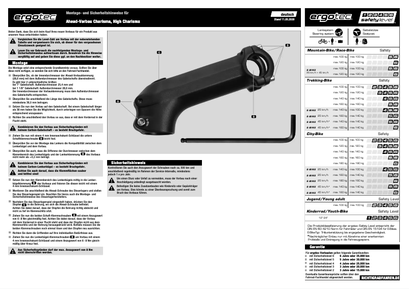 Imagen de la primera página del manual del dispositivo High Charisma