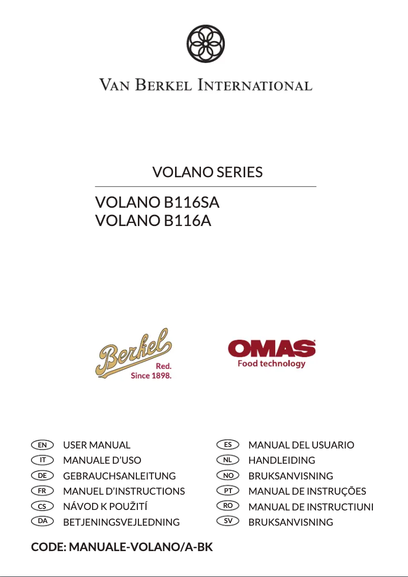 Imagen de la primera página del manual del dispositivo B116SA