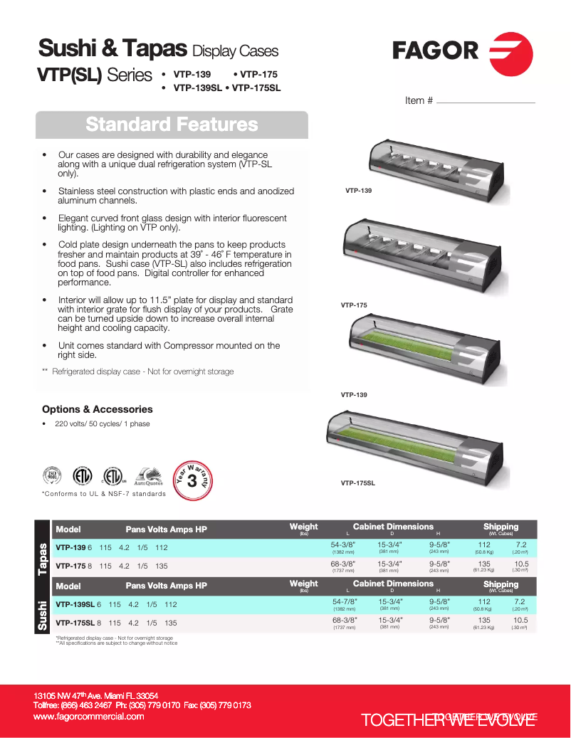 Página 1 del manual Manual de usuario Fagor VTP-175SL
