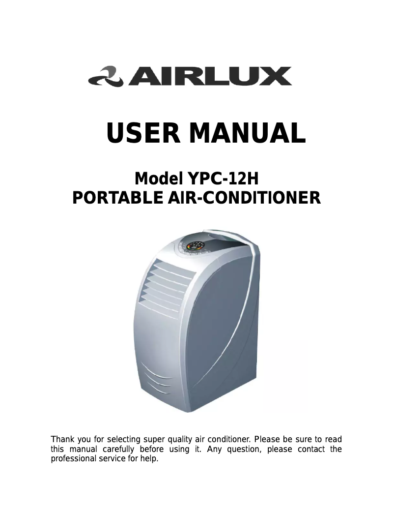 Página 1 del manual Manual de usuario Airlux YPC-12H