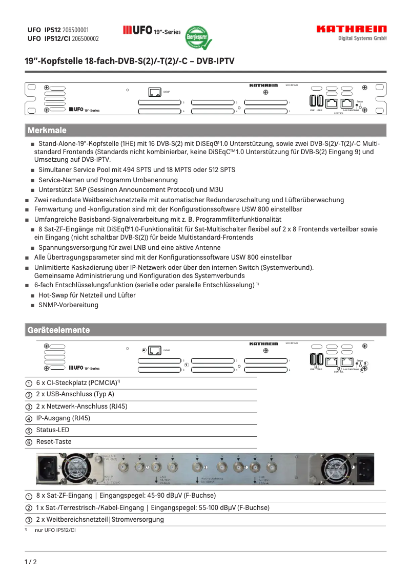 Página 1 del manual Manual de usuario Kathrein UFO IP512