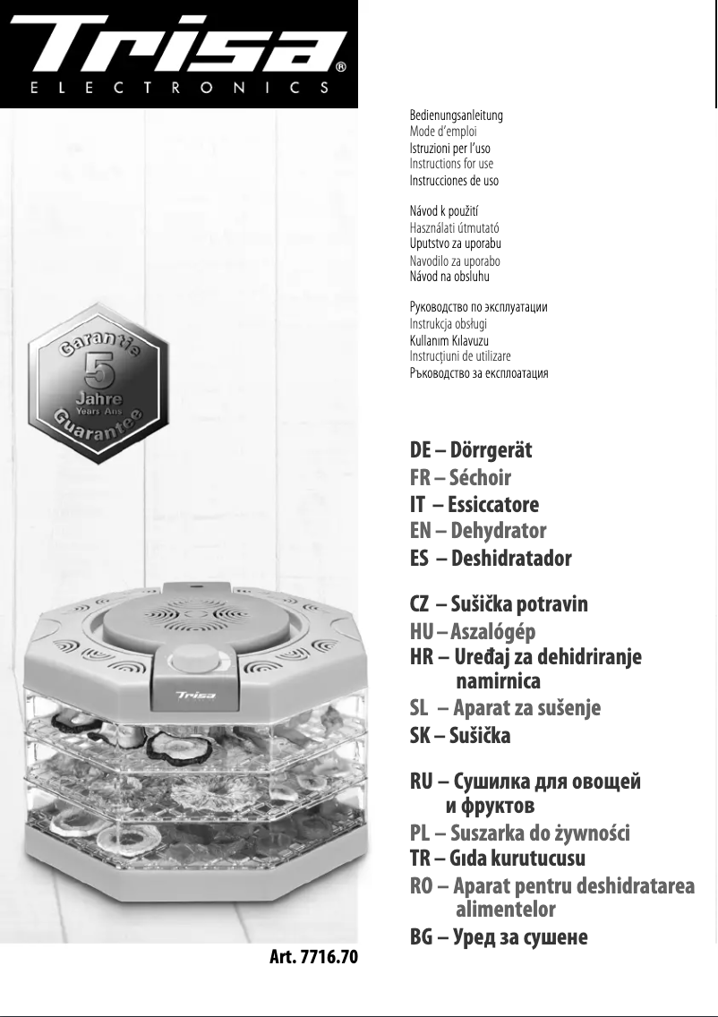Imagen de la primera página del manual del dispositivo 7716.7010