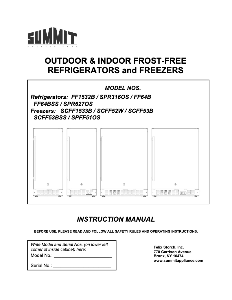 Imagen de la primera página del manual del dispositivo SCFF53BXSSHH