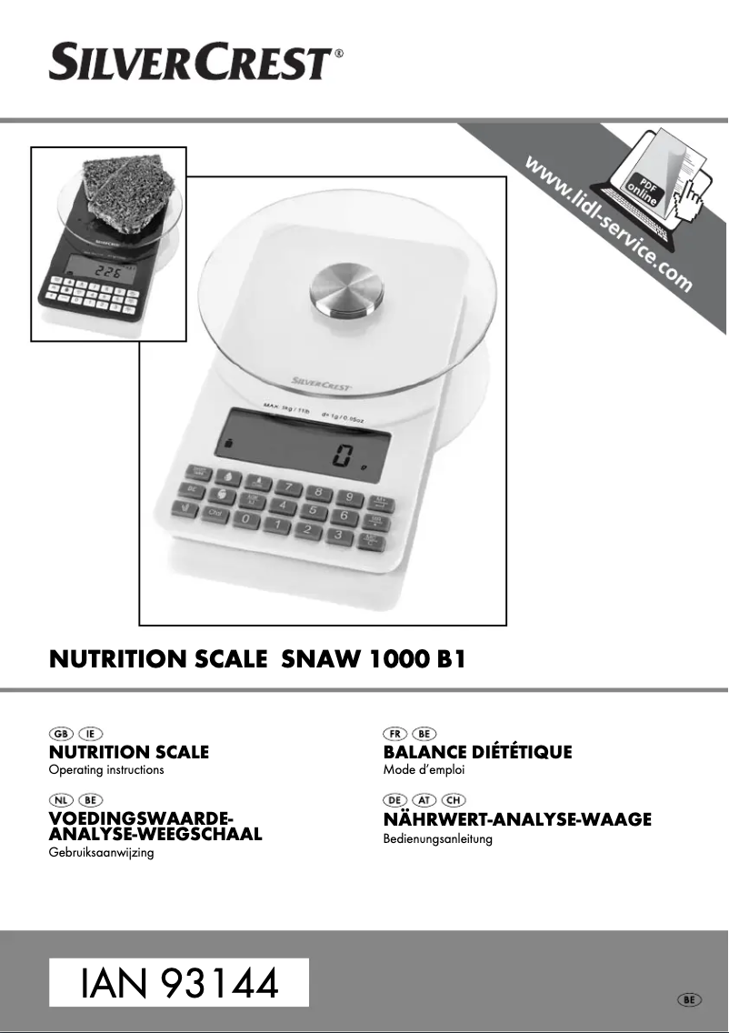 Imagen de la primera página del manual del dispositivo SNAW 1000 B1