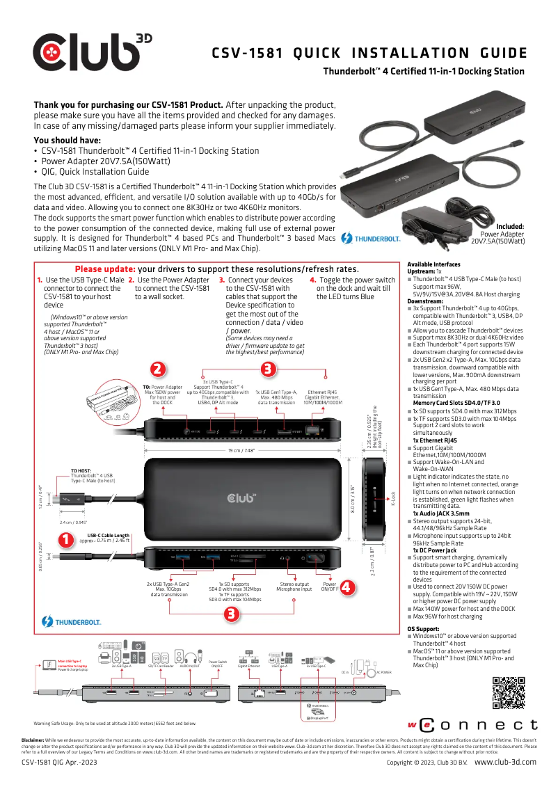 Imagen de la primera página del manual del dispositivo CSV-1581