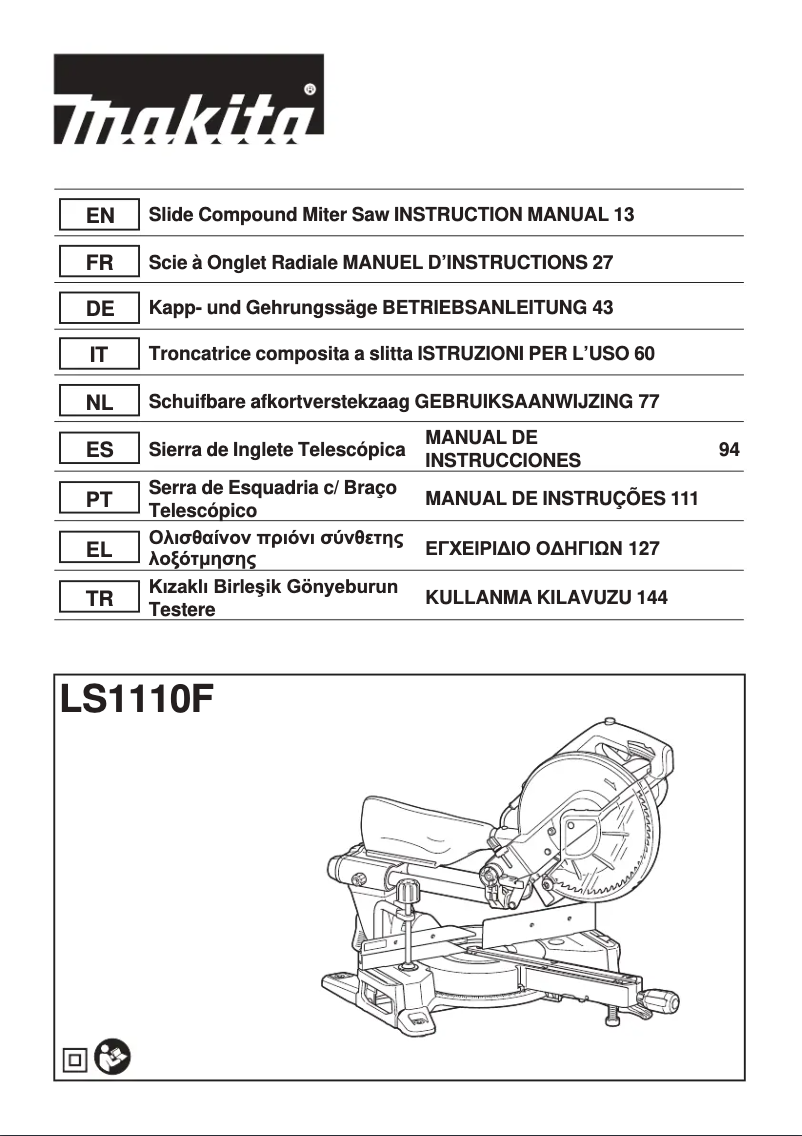 Imagen de la primera página del manual del dispositivo LS1110F
