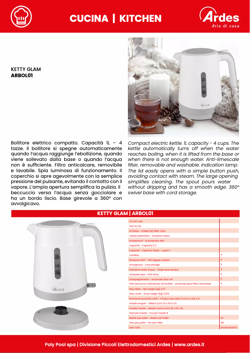 Página nº 1 - Ficha técnica Ardes Ketty Glam ARBOL01