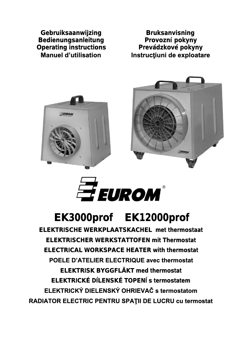Página nº 1 - Manual de usuario Eurom EK3000prof