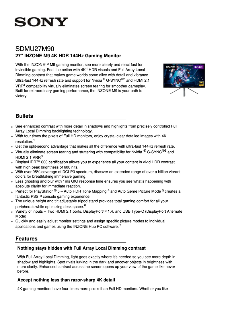 Imagen de la primera página del manual del dispositivo SDM-U27M90