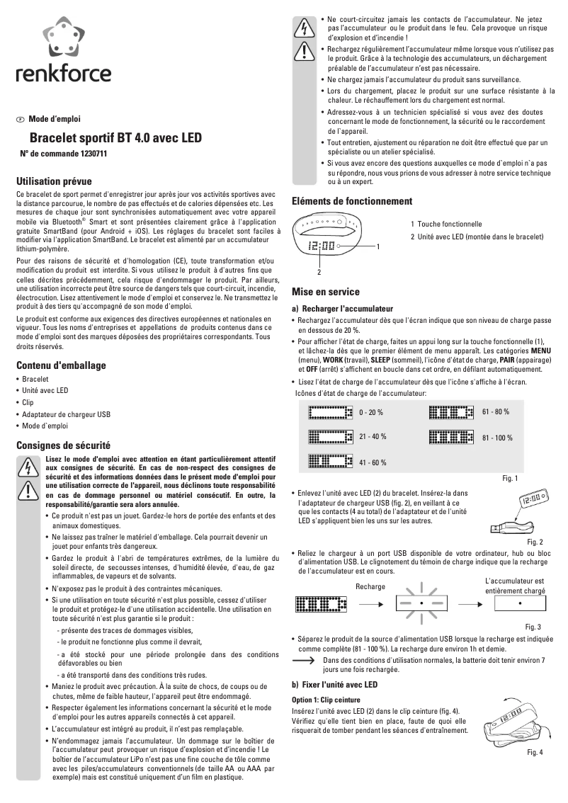 Página 1 del manual Manual de usuario Renkforce 1230711