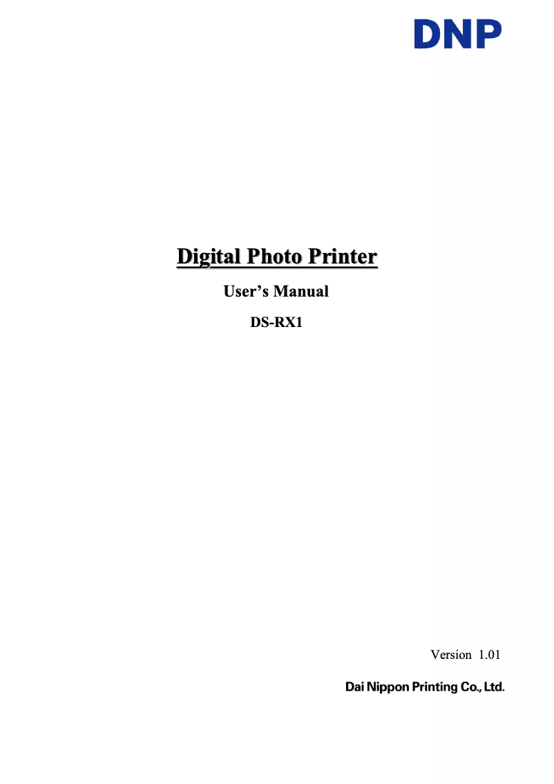 Imagen de la primera página del manual del dispositivo DS-RX1