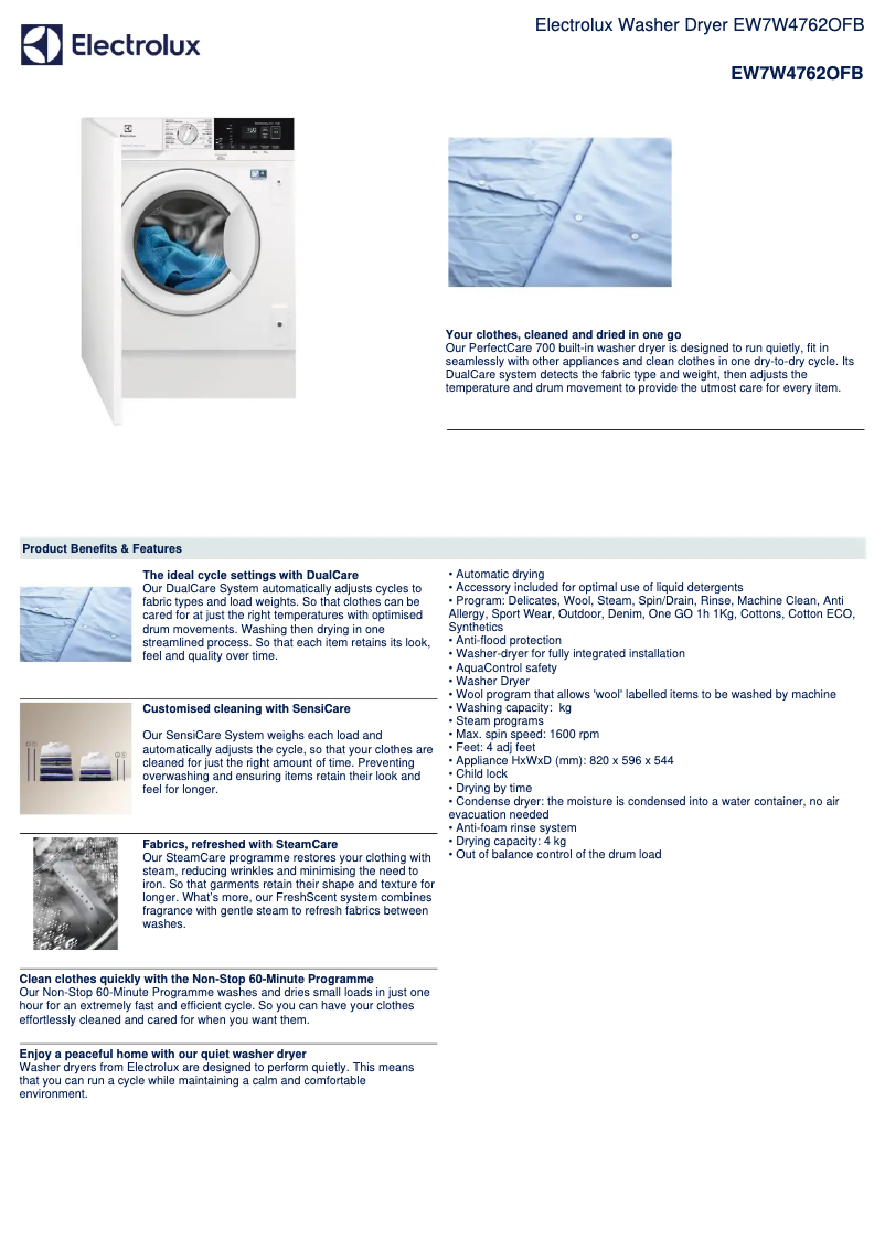 Imagen de la primera página del manual del dispositivo EW7W4762OFB