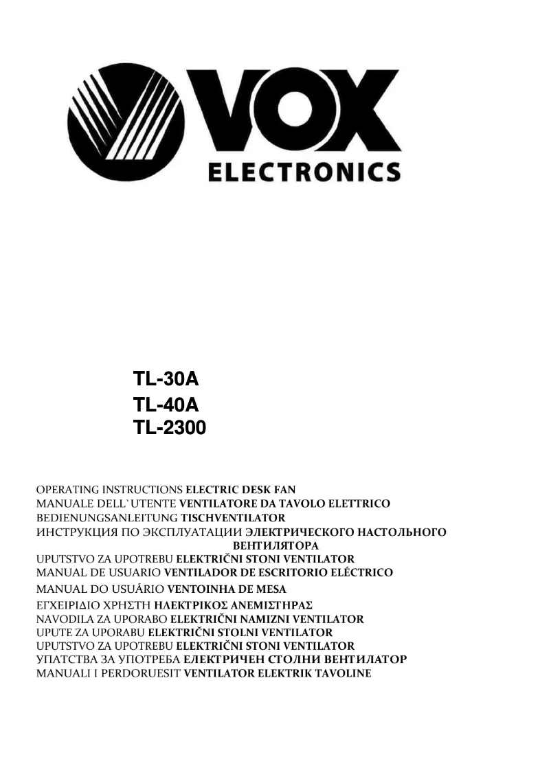 Imagen de la primera página del manual del dispositivo TL 40A