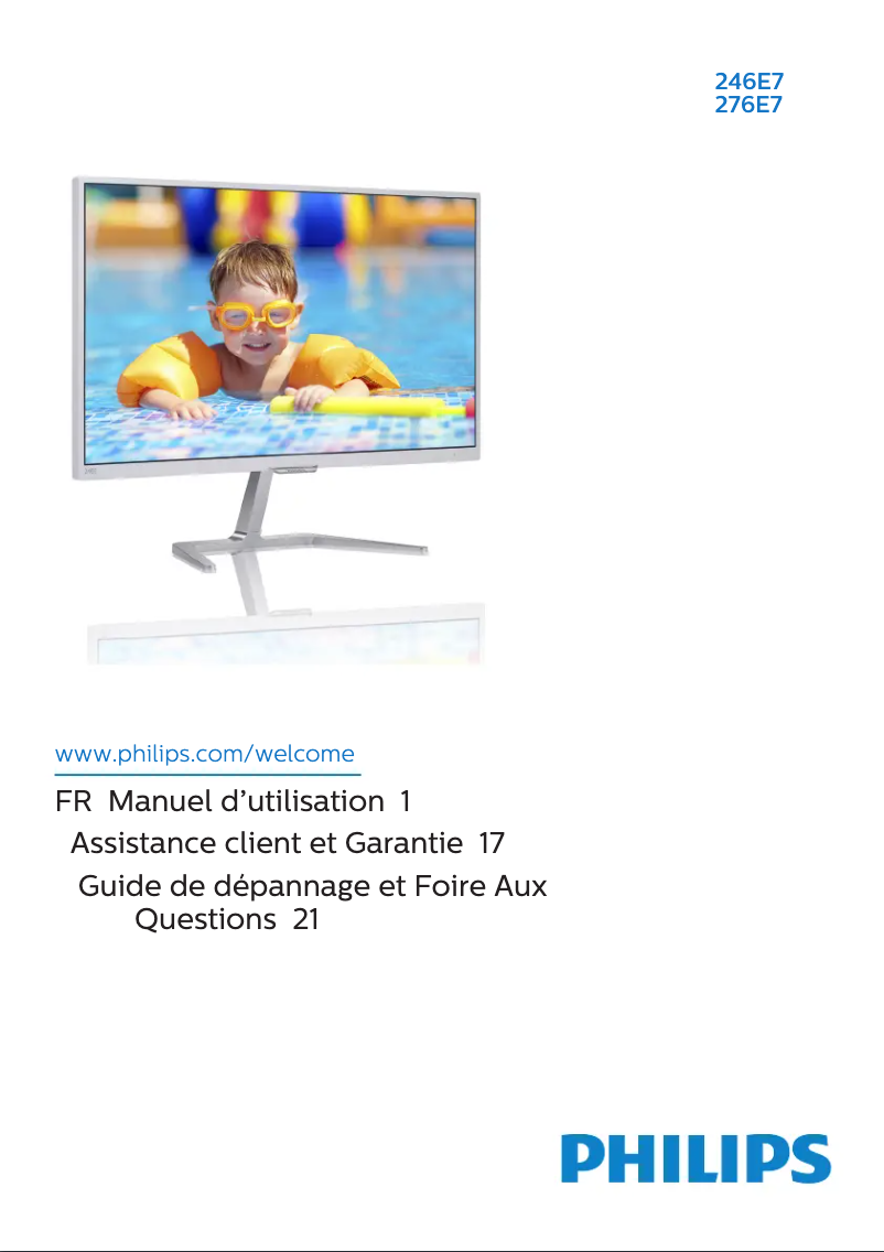 Imagen de la primera página del manual del dispositivo E Line 276E7QDAB