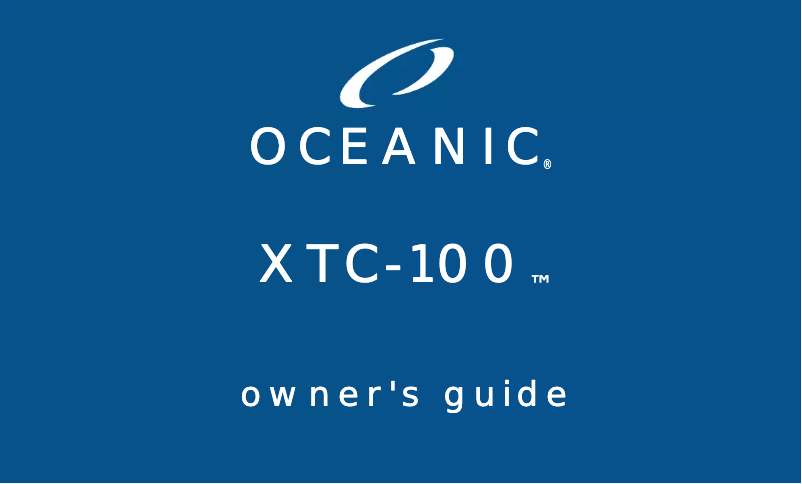 Página nº 1 - Manual de usuario Oceanic XTC-100