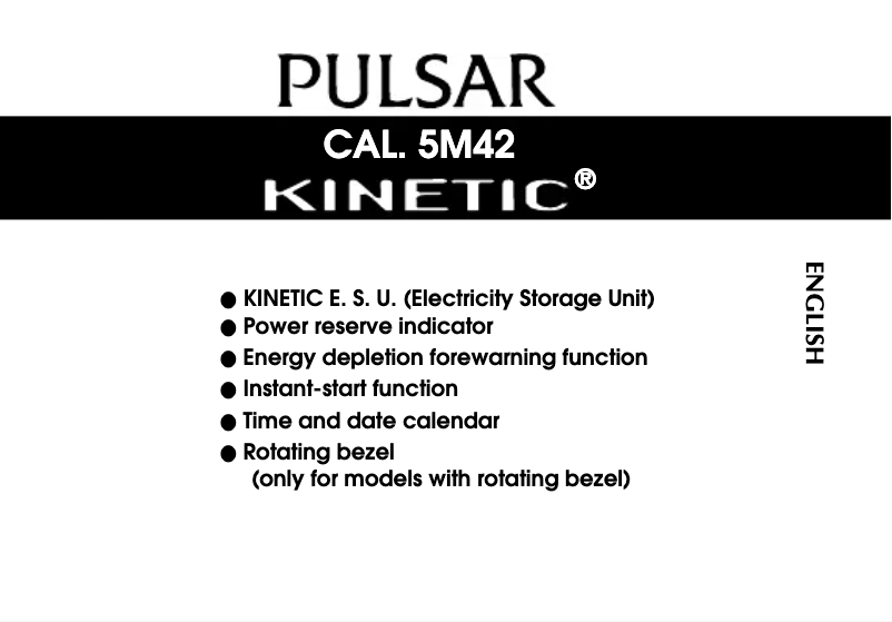 Página 1 del manual Manual de usuario Pulsar 5M42
