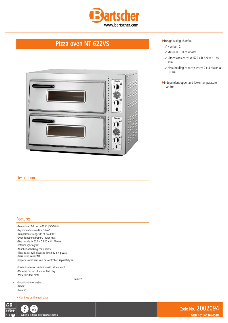 Imagen de la primera página del manual del dispositivo NT 622VS
