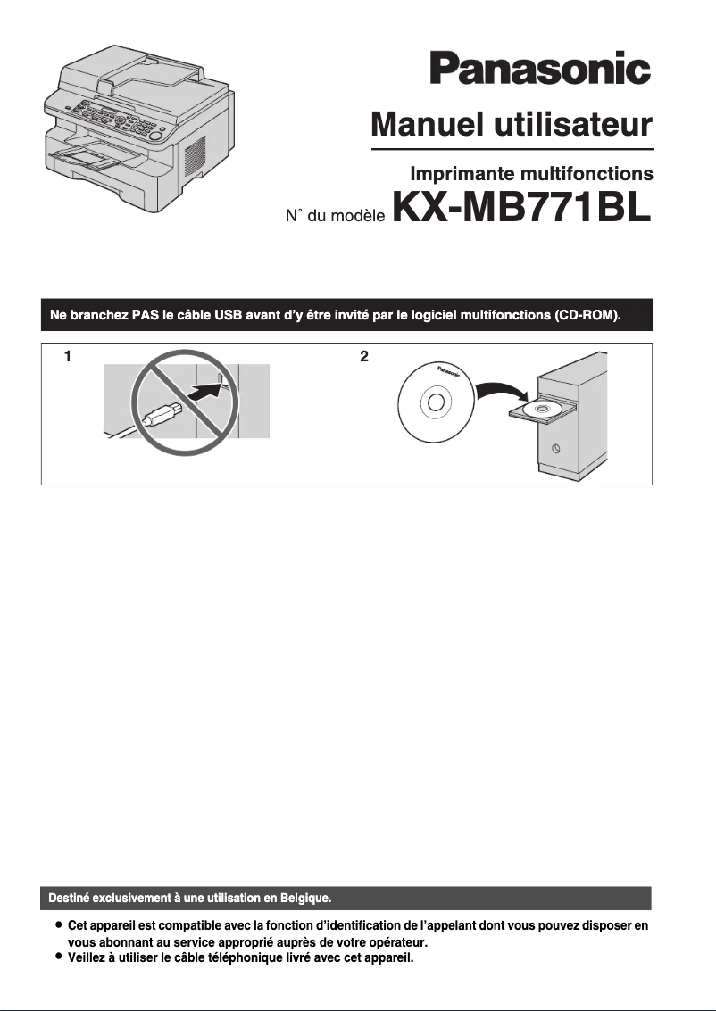 Imagen de la primera página del manual del dispositivo KX-MB771BL