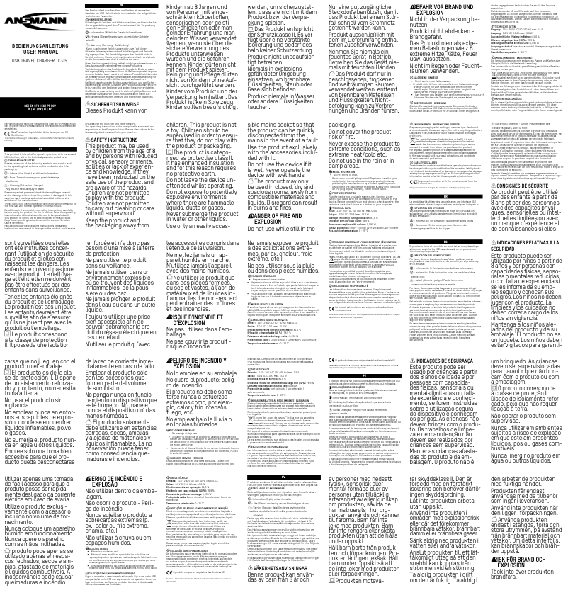 Imagen de la primera página del manual del dispositivo TC315