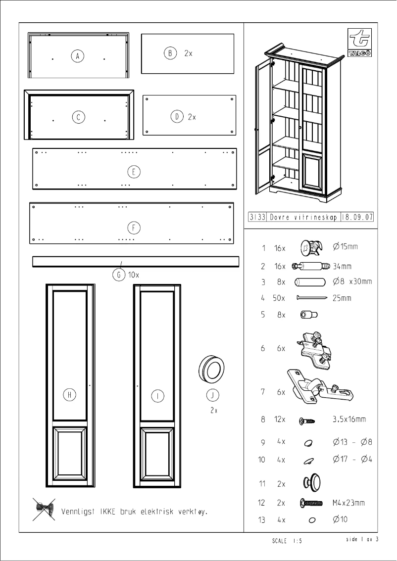 Página nº 1 - Manual de usuario Talgø Dovre