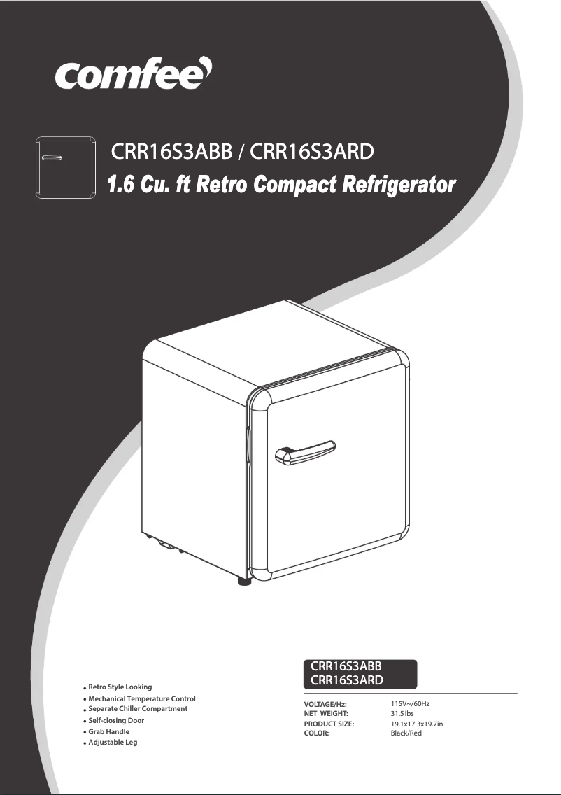Imagen de la primera página del manual del dispositivo CRR16S3ABB