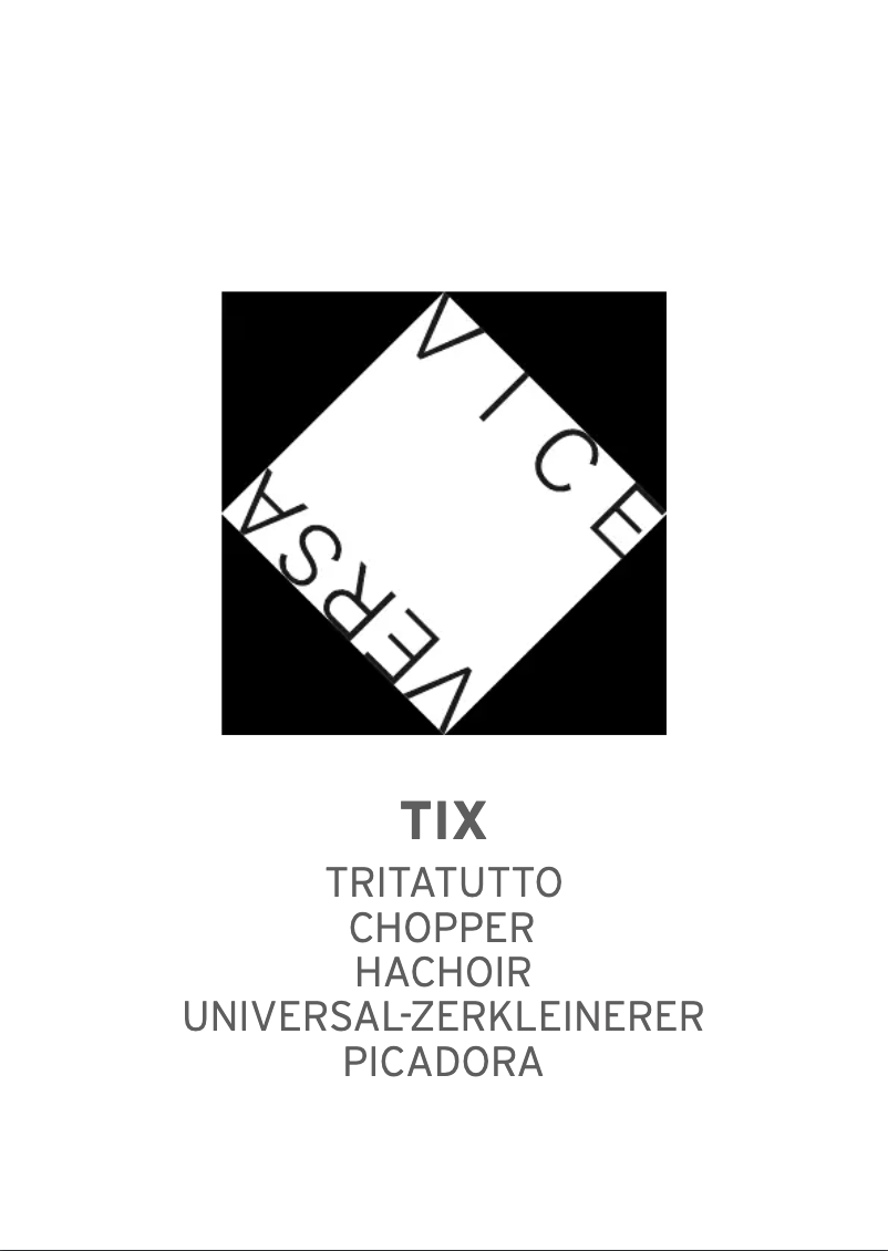 Página 1 del manual Manual de usuario Vice Versa TIX