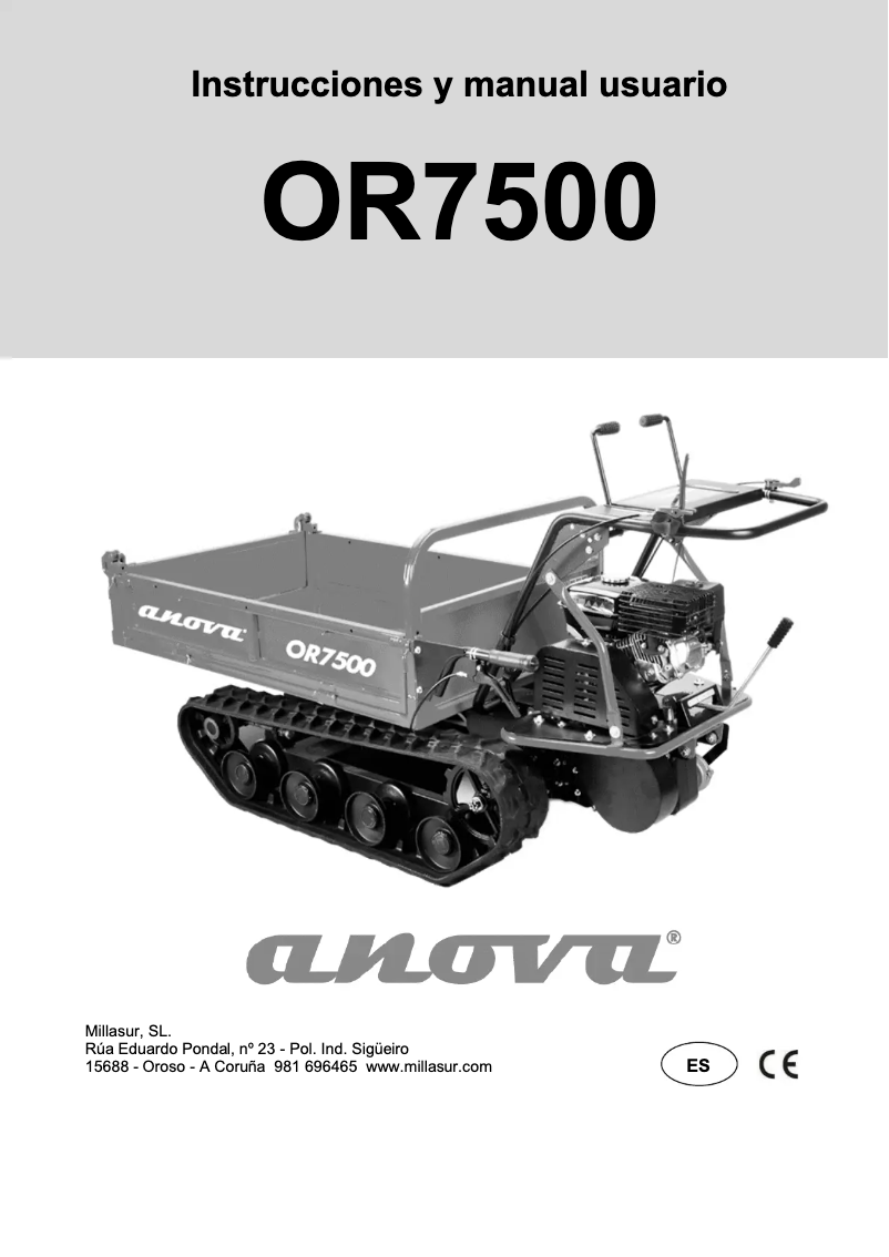 Imagen de la primera página del manual del dispositivo OR7500