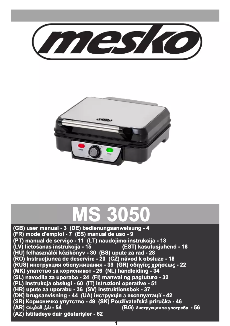 Página 1 del manual Manual de usuario Mesko MS 3050