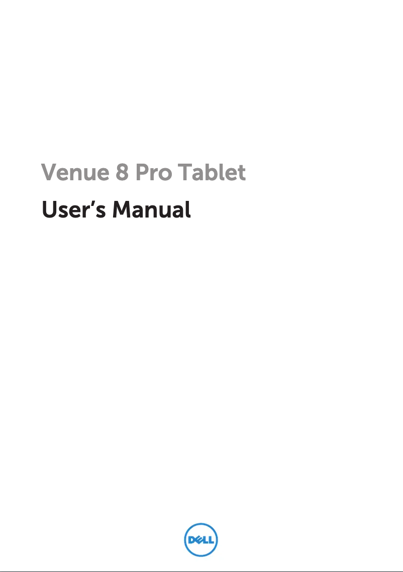 Imagen de la primera página del manual del dispositivo Venue 7130