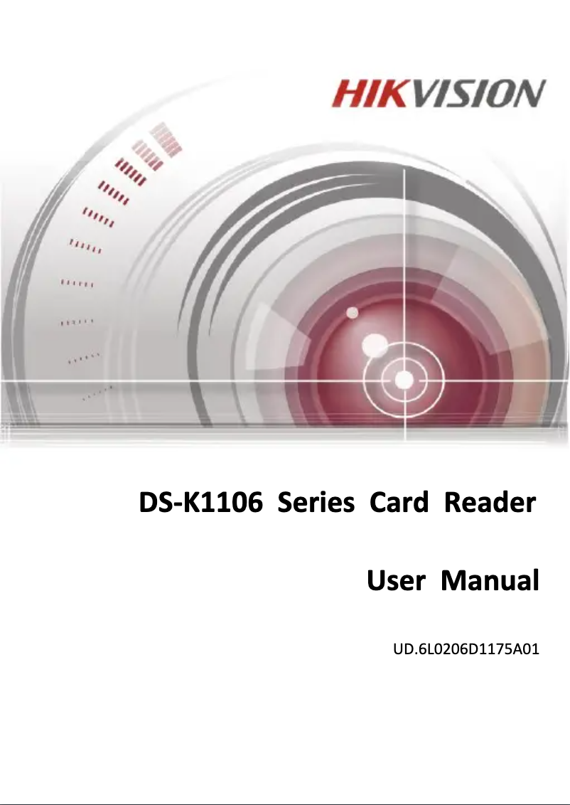 Imagen de la primera página del manual del dispositivo DS-K1106M