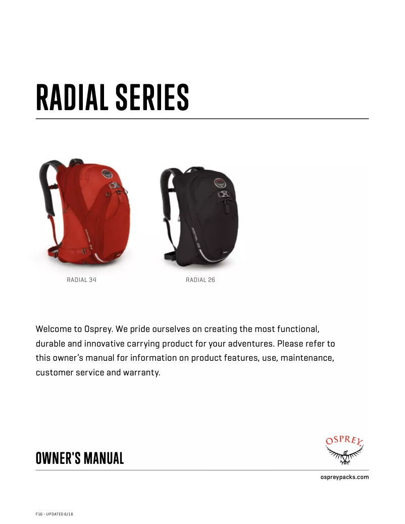 Imagen de la primera página del manual del dispositivo Radial 26