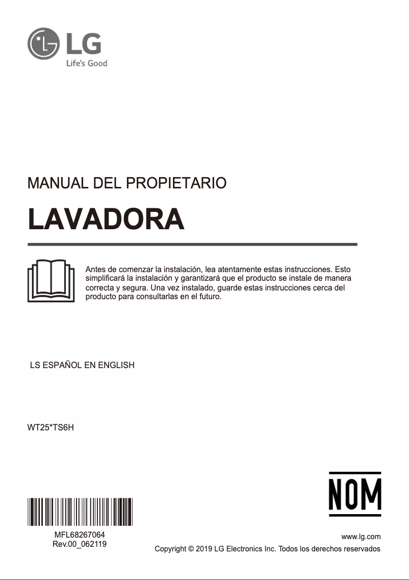 Página nº 1 - Manual de usuario LG WT25VTS6H