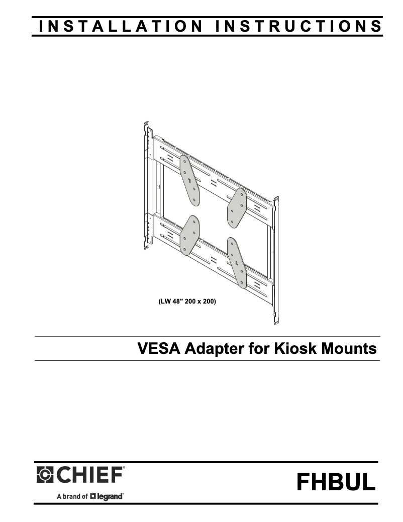 Página nº 1 - Manual de usuario Chief FHBUL