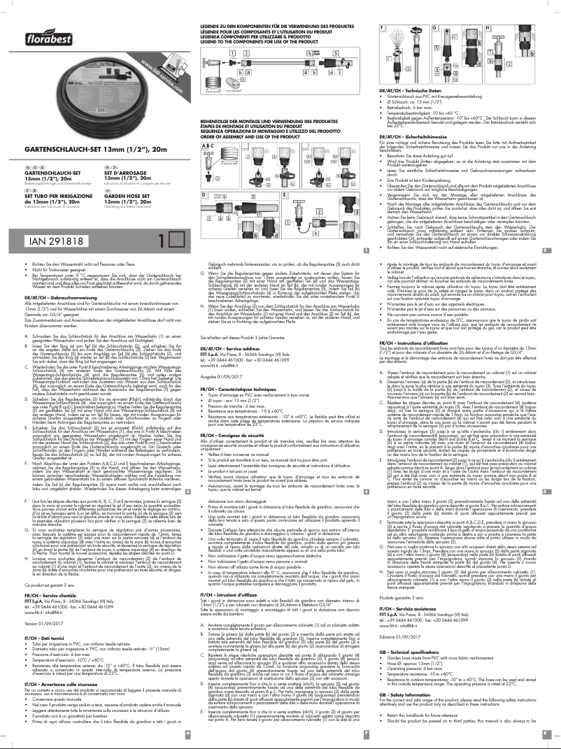 Página 1 del manual Manual de usuario Florabest IAN 291818