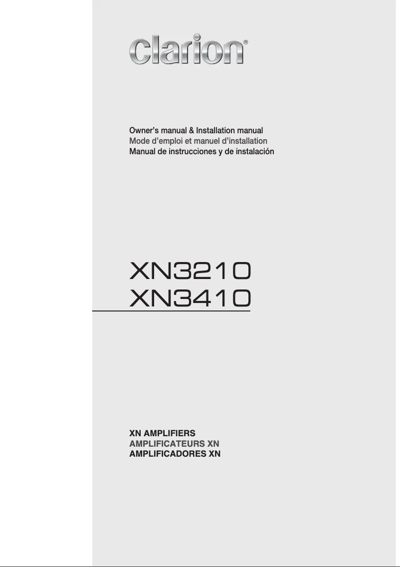 Página 1 del manual Manual de usuario Clarion XN3210