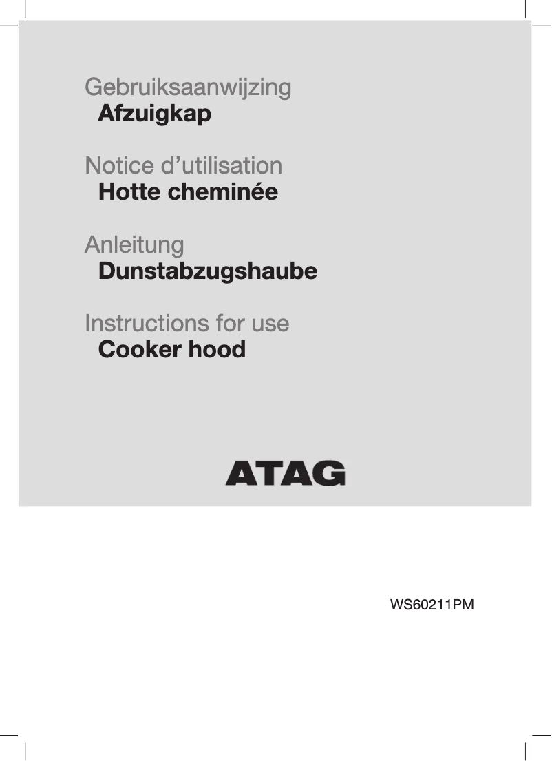Página 1 del manual Manual de instrucciones Atag WS60211PM