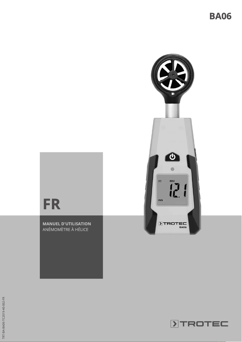 Imagen de la primera página del manual del dispositivo BA06