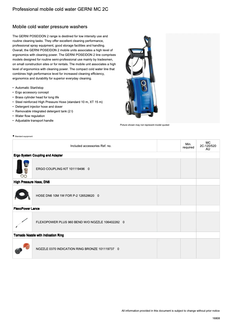 Imagen de la primera página del manual del dispositivo GERNI POSEIDON 2