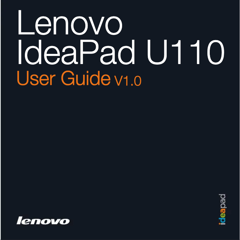 Imagen de la primera página del manual del dispositivo IdeaPad U110
