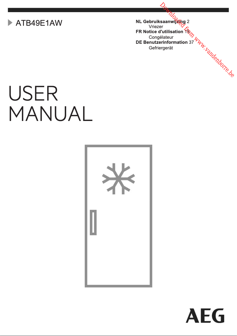 Imagen de la primera página del manual del dispositivo ATB49E1AW