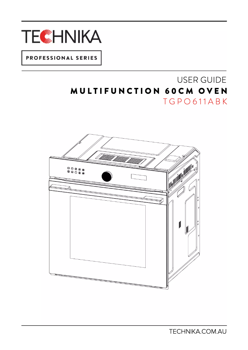 Imagen de la primera página del manual del dispositivo TGPO611ABK
