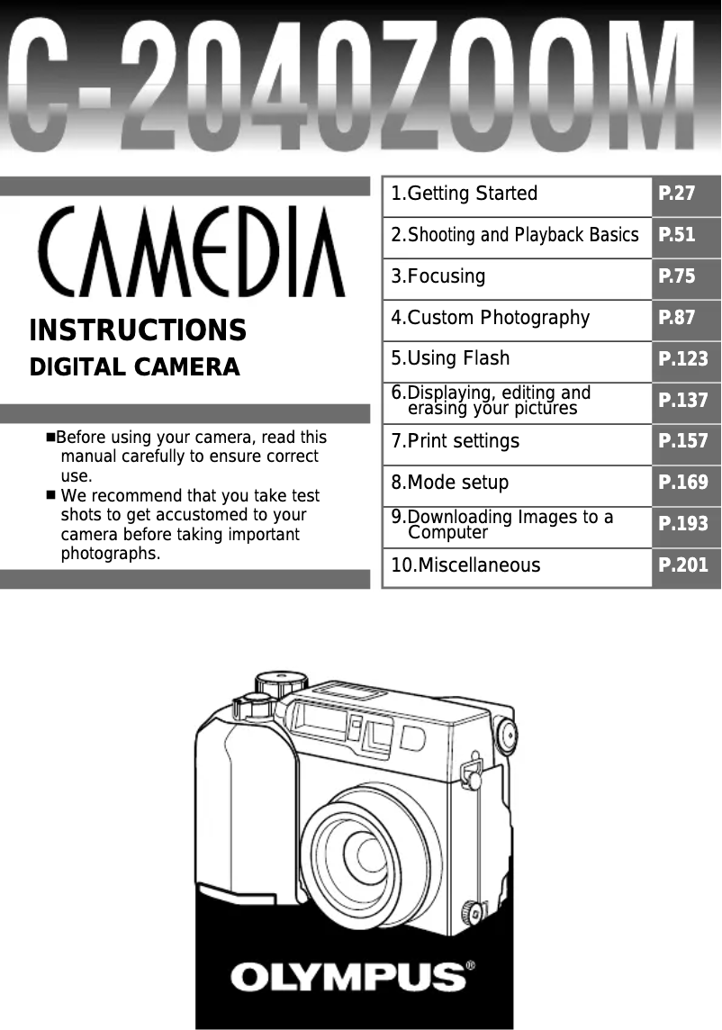 Página 1 del manual Manual de usuario Olympus C-2040