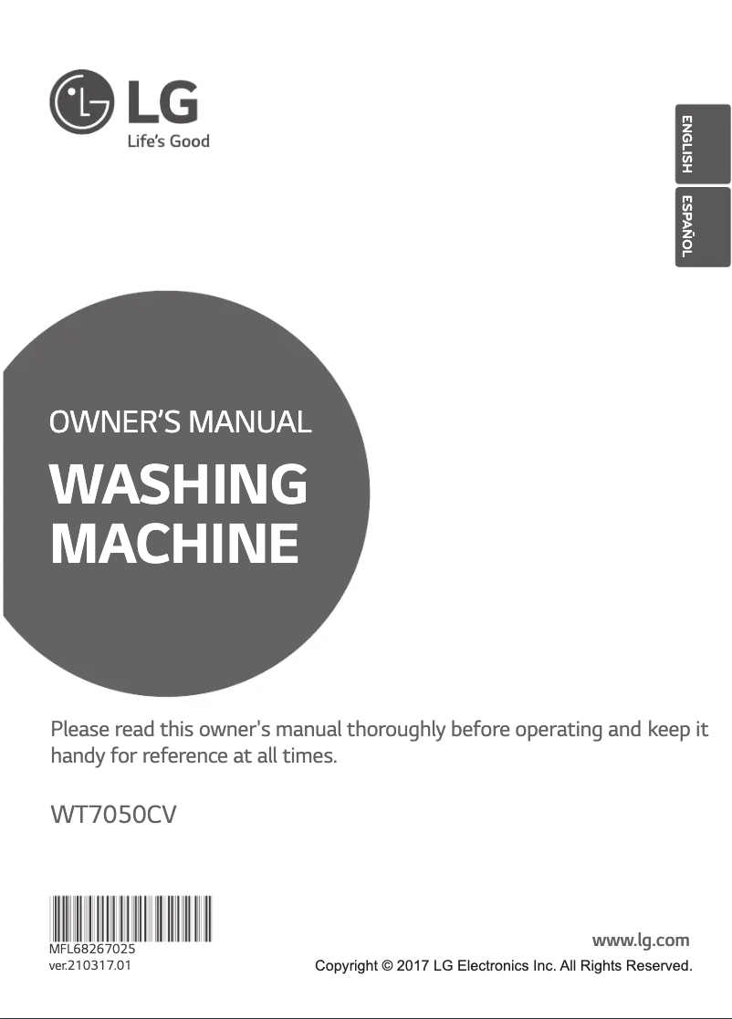 Imagen de la primera página del manual del dispositivo WT7050CV