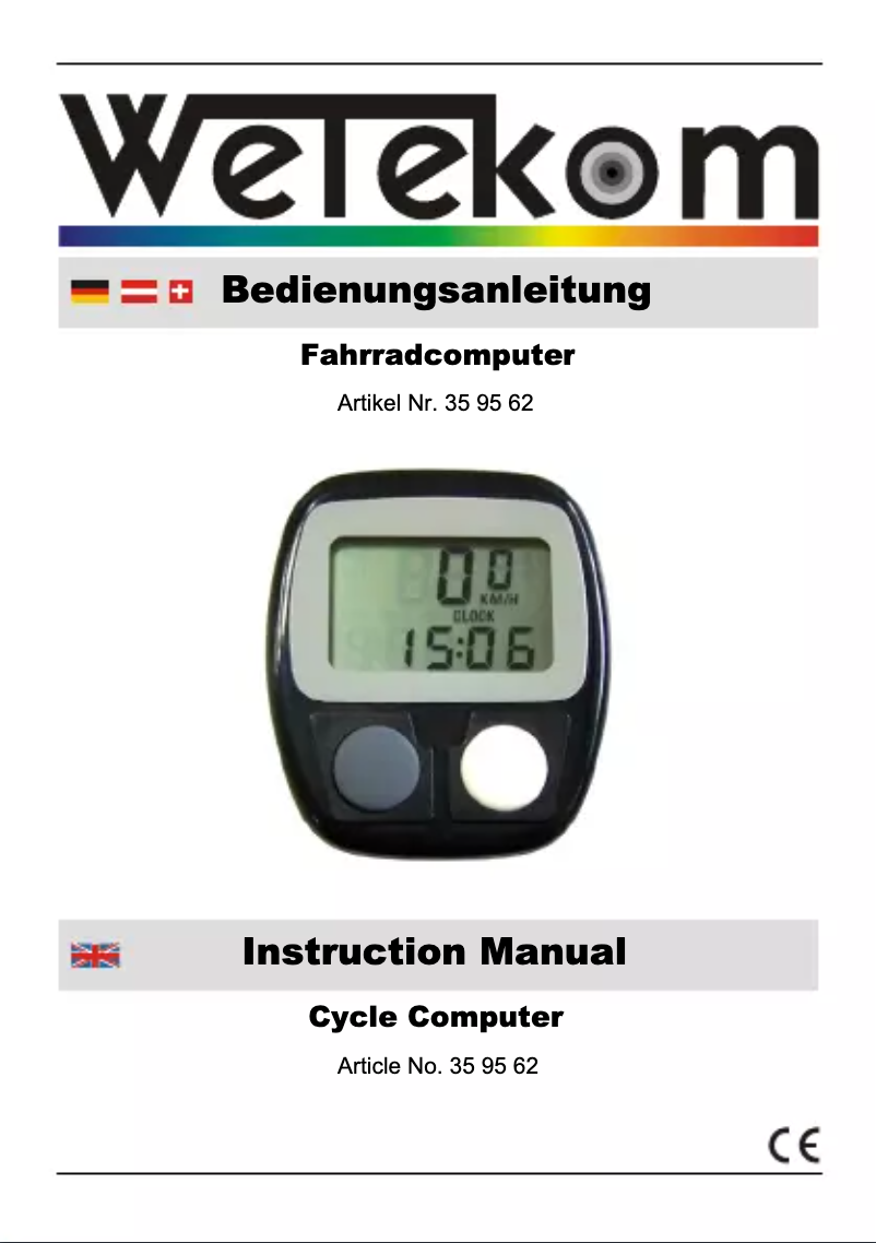 Página 1 del manual Manual de usuario Wetekom 35 95 62