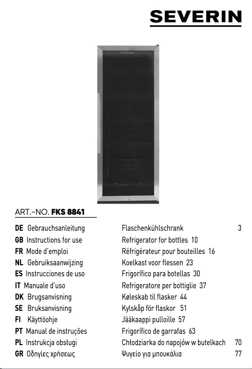 Imagen de la primera página del manual del dispositivo FKS 8841