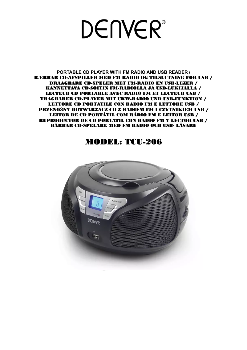 Página nº 1 - Manual de usuario Denver TCU-206