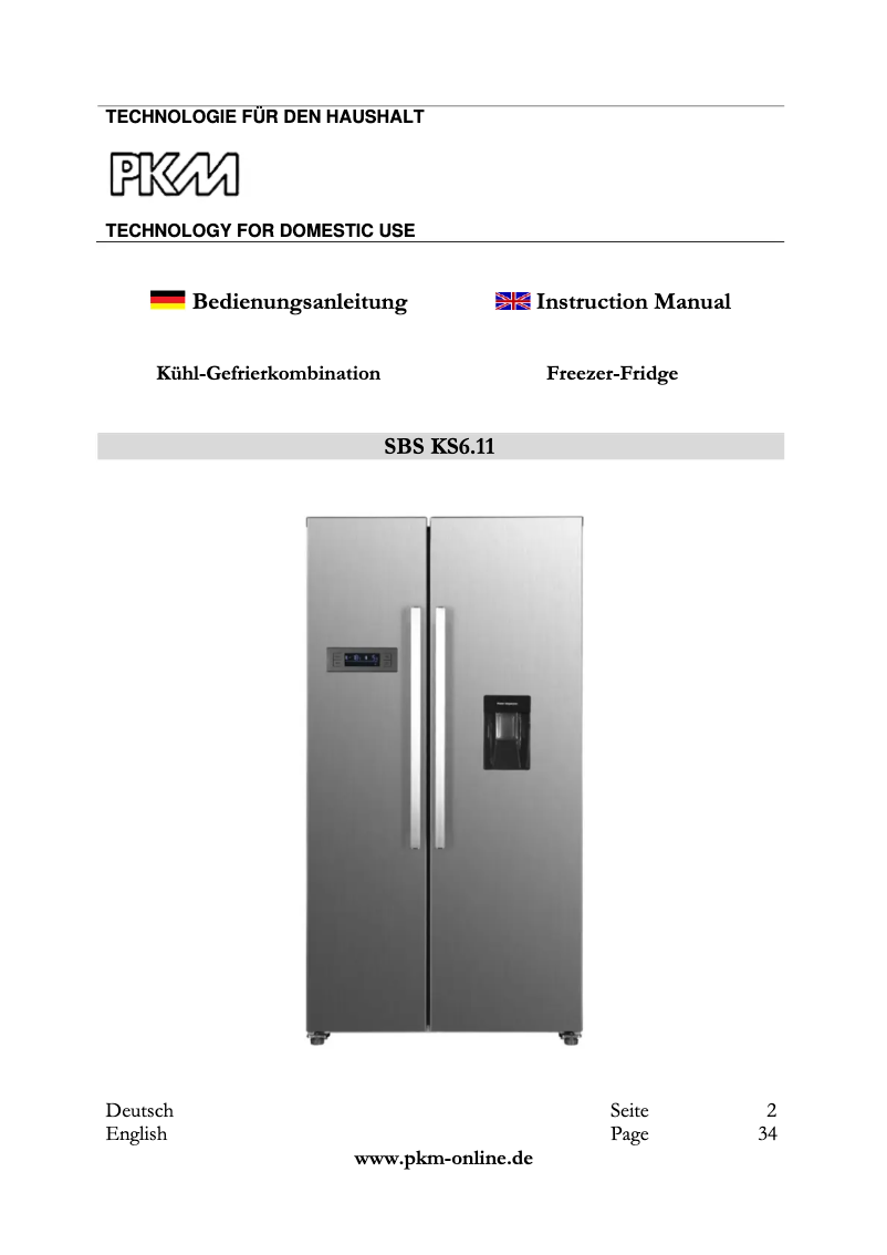 Página 1 del manual Manual de usuario PKM SBS KS 6.11